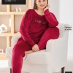 KADIN KADİFE PİJAMA TAKIMI